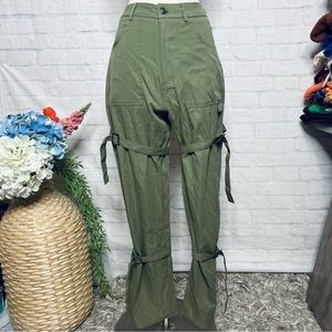 NEW Green Strappy Cargo Pants